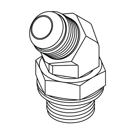 TOMPKINS Hydraulic Fitting-International16MJ-16MBSPP 45 3802-16-16